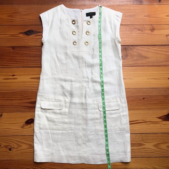 J. Crew Cream Linen Shift Dress, EUC, 4 - Picture 10 of 16